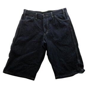 Genuine Dickies Mens Jean Shorts 34 Utility Cargo Carpenter Workwear Loose Fit